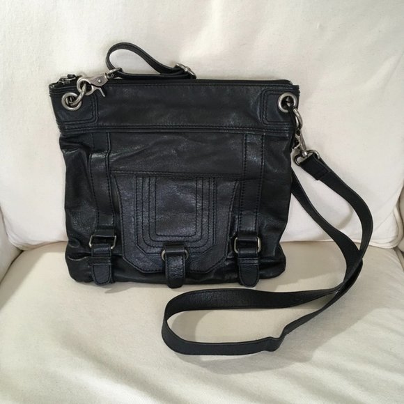 The Sak Handbags - The Sak 4-in-1 Black Leather Convertible Crossbody To Clutch